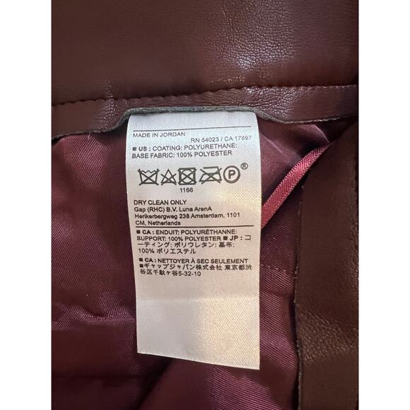 BANANA REPUBLIC FAUX VEGAN LEATHER WOMENS TROUSERS PANTS - Picture 9 of 9